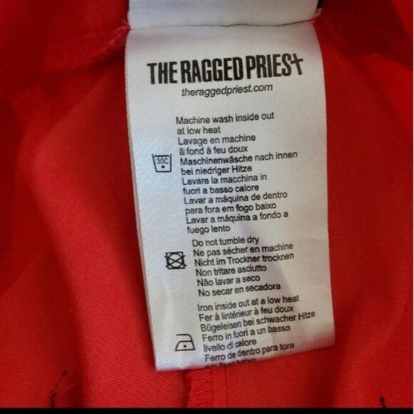 The Ragged Priest Red Combat Bite Pants Size S - Picture 10 of 10